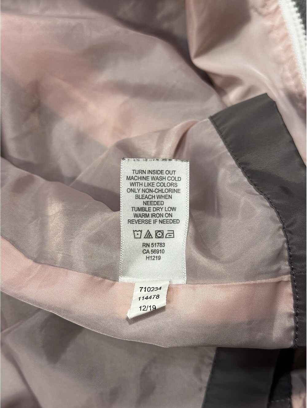 Maurices Colorblock Size M Windbreaker Jacket Pink White Gray Hooded Full Zip - Picture 6 of 14